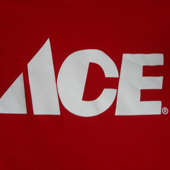 ACE HARDWEAR STORES CLASSIC WHITE LOGO - RED XL T-SHIRT H923 - Picture 1 of 3